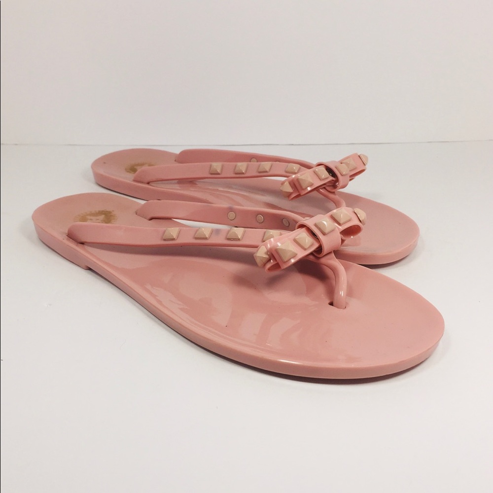 BCBGeneration Studded Bow Flip Flops